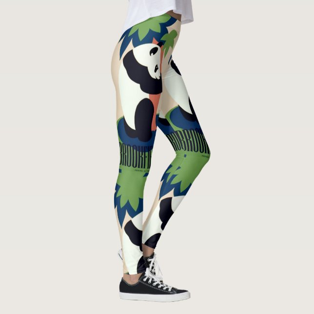 Vintage "Brookfield Zoo" Kunst-Leggings Leggings (Rechts)
