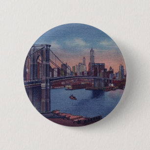 Vintage Brooklyn Bridge Button