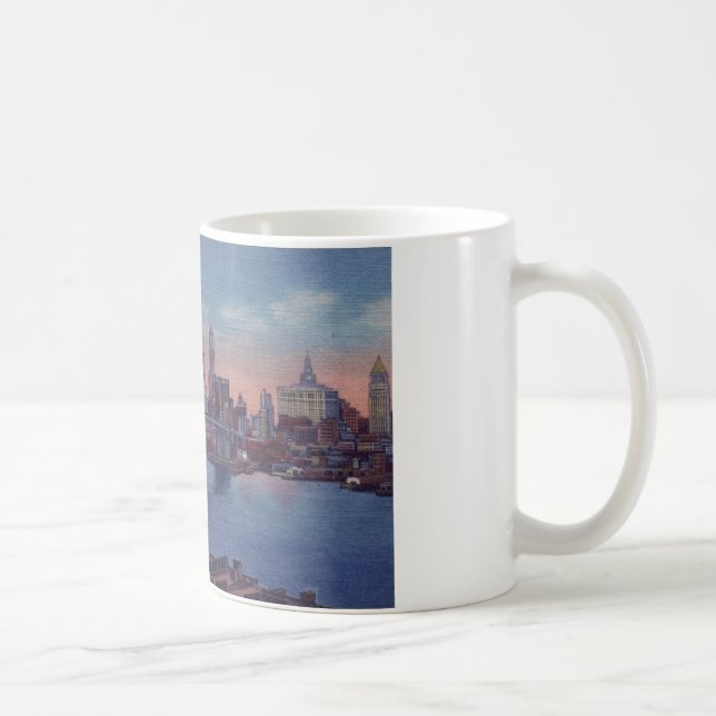 Vintage Brooklyn Bridge Kaffeetasse (Rechts)