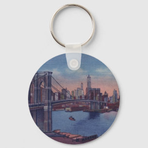 Vintage Brooklyn Bridge Schlüsselanhänger