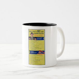 VINTAGE-BROSCHÜRE AUS DEN 1950ER JAHREN ZUR VERBES ZWEIFARBIGE TASSE