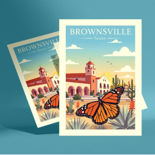 Vintage Brownsville Texas Postkarte