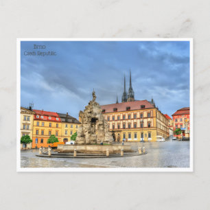 vintage Brünn Tschechien République tchèque Postkarte
