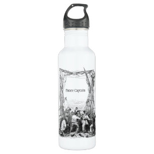 Vintage Buccaneers und ein schiffsgepeitschtes Pir Trinkflasche