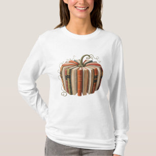 Vintage-Buch-Kürbis-Herbst-Dunkle Akademie-Fall-Ku T-Shirt