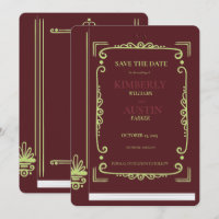 Vintage Buchabdeckung | Buchthema Save the Date