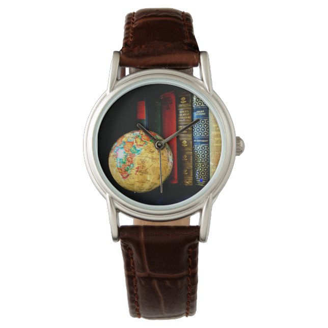 Vintage Bücher Armbanduhr (Vorderseite)