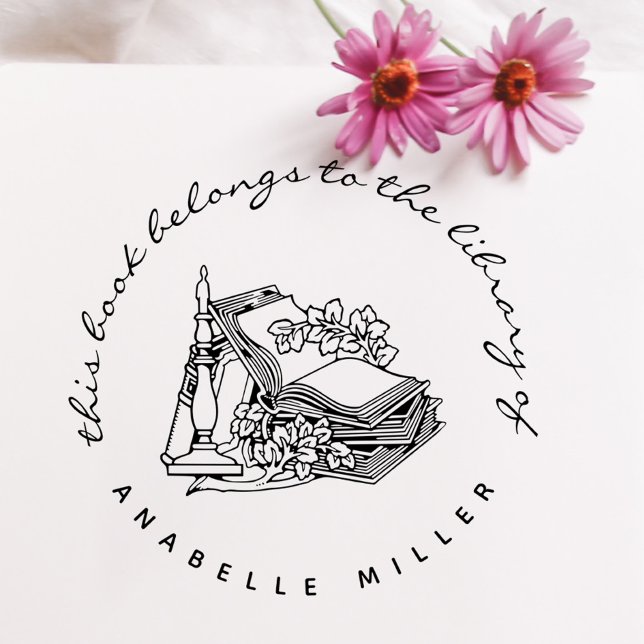 Vintage Bücher Botanische Bibliothek Permastempel (Von Creator hochgeladen)