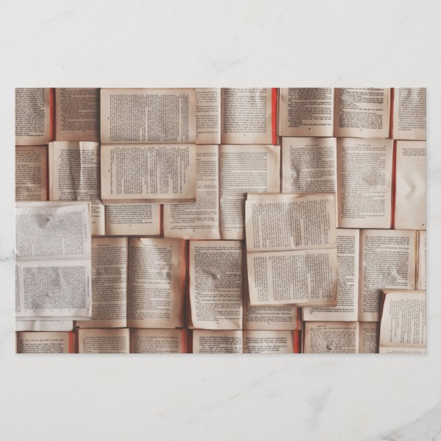 Vintage Bücher Briefpapier (Vorderseite)