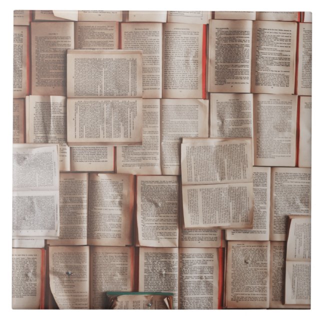 Vintage Bücher Fliese (Vorderseite)