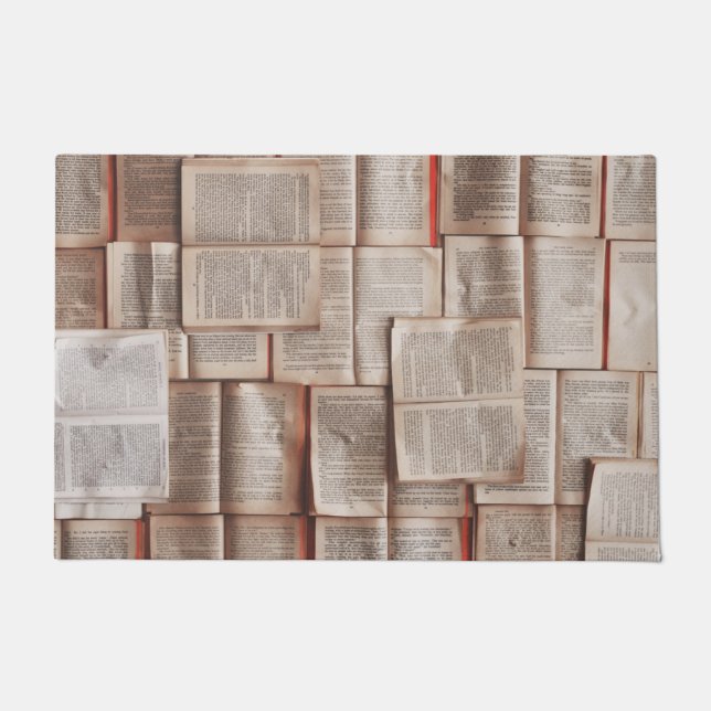 Vintage Bücher Fußmatte (Vorderseite)