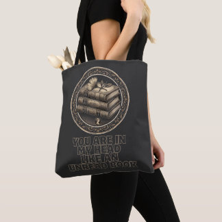 Vintage-Bücher & Introspektive Zitat-Tasche Tasche