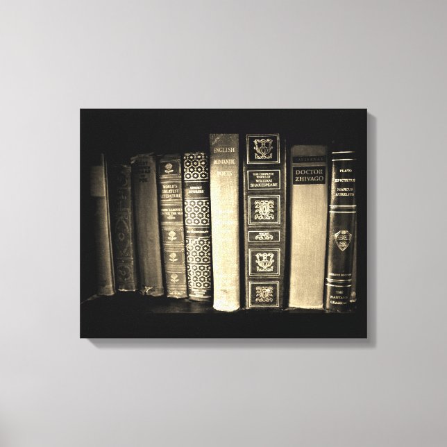 Vintage Bücher Leinwanddruck (Vorderseite)