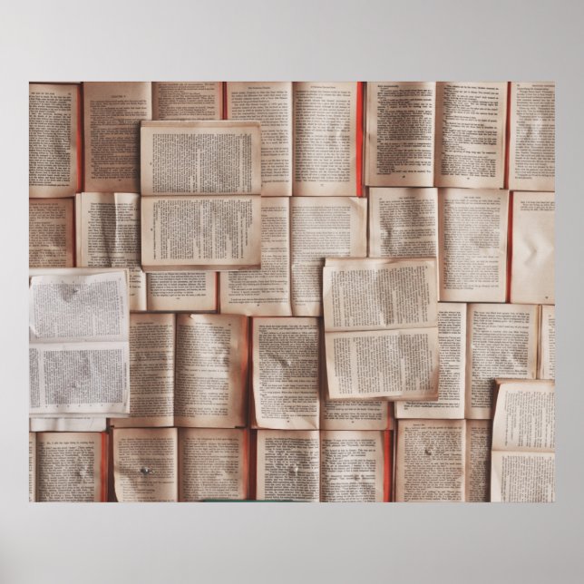 Vintage Bücher Poster (Vorne)