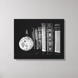 Vintage Bücher und Globe Leinwanddruck