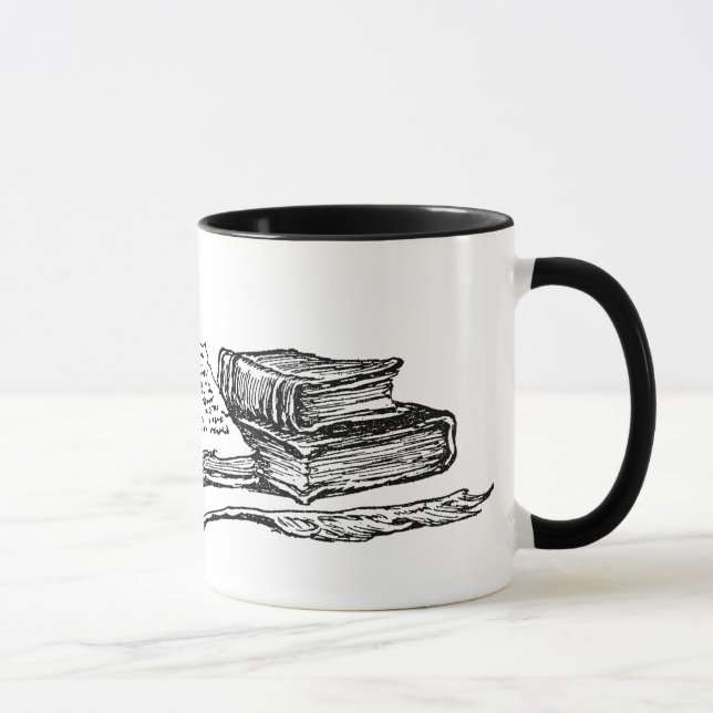 Vintage Bücher zum Lesen von Tasse (Rechts)