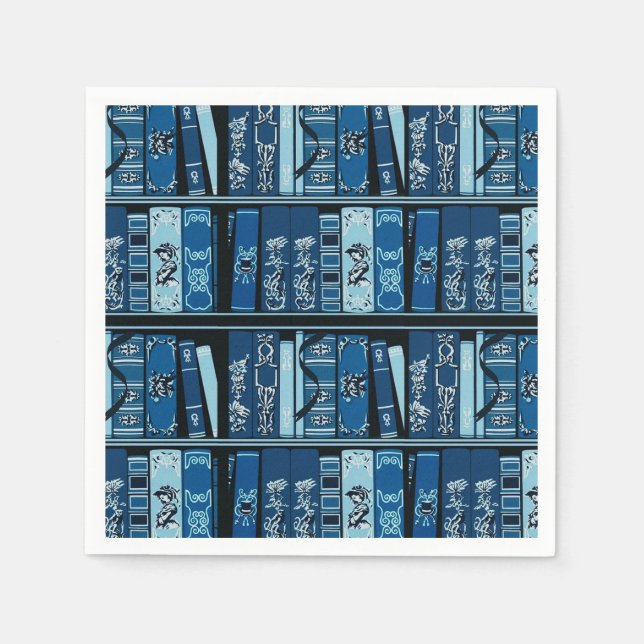 Vintage Bücherregale Serviette (Vorderseite)