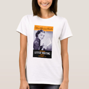 Vintage Buchstabenschrift T-Shirt