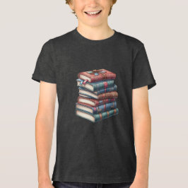 Vintage Buchstapel zum Shirt-Design Tri-Blend Shirt