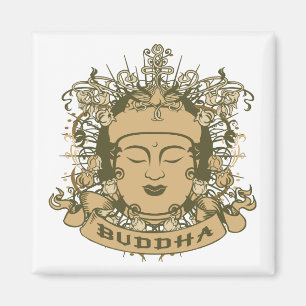 Vintage Buddha-Gesicht Magnet