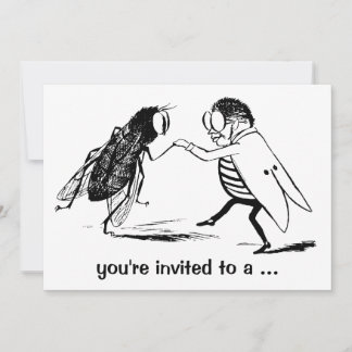 Vintage Bugs Fly Insects tanzen Geburtstagsparty Einladung
