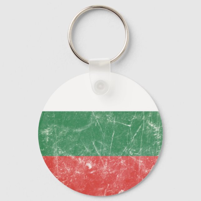 Vintage Bulgarian Flag Schlüsselanhänger (Vorderseite)