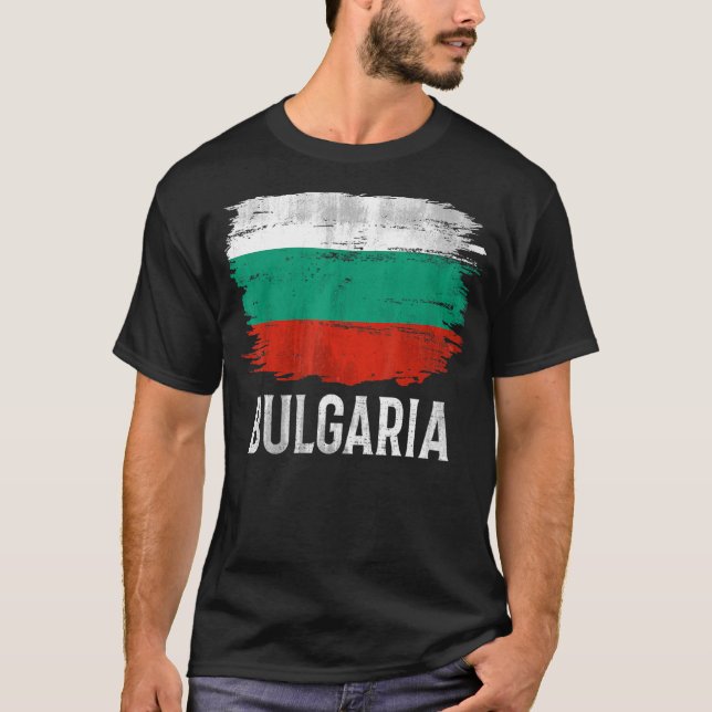 Vintage bulgarische Flagge T-Shirt (Vorderseite)