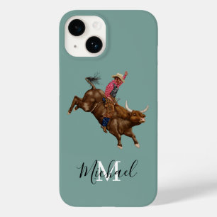 Vintage Bull-Ritter Cowboy Case-Mate iPhone 14 Hülle