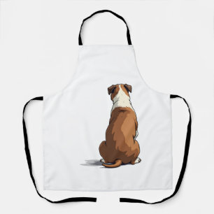 Vintage-Bulldog-Rückansicht-Illustration Hunde-Lie Schürze