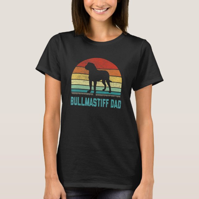 Vintage Bullmastiff Dad  Dog T-Shirt (Vorderseite)