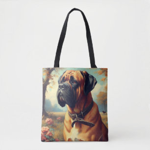 Vintage Bullmastiff-Malerei Tasche