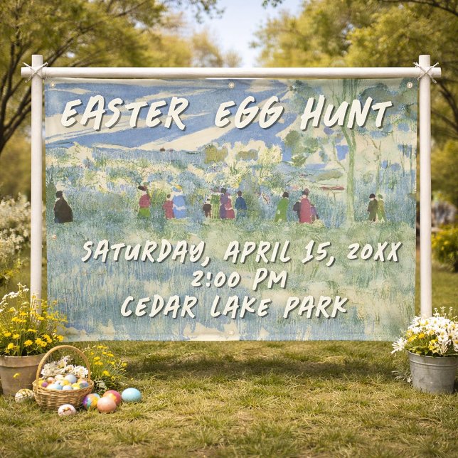 Vintage Bunny Easter Egg Hunt Banner (Von Creator hochgeladen)