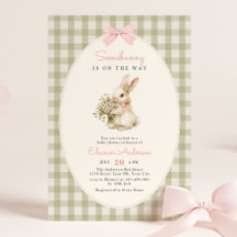 Vintage Bunny Gingham Baby Shower