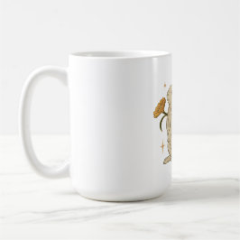 Vintage Bunny & Mushroom Artwork T-Shirt Kaffeetasse