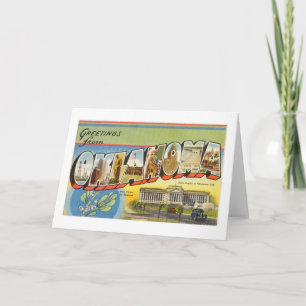 Vintage bunte Grüße von Oklahoma Karte