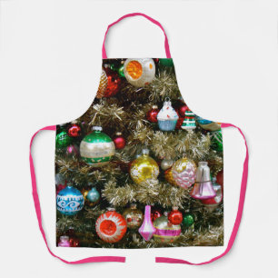 Vintage bunte Weihnachtsdekorationen Schürze