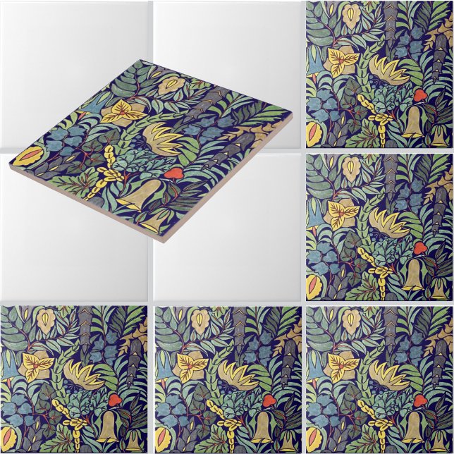 Vintage buntes Blumenmuster Fliese (Von Creator hochgeladen)
