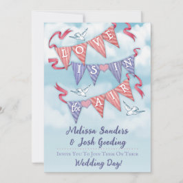 Vintage Bunting Wedding Invitations  Einladung