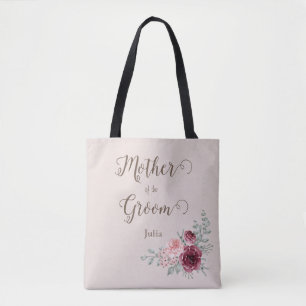 Vintage-Burgunderrose Mutter des Bräutigams  Tasche