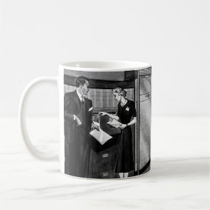 Vintage-Büro, Büro für leitende Geschäftsleute Kaffeetasse