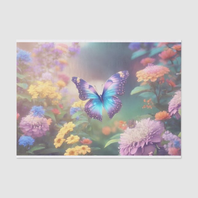 Vintage Buttefly-Dekoupage Seidenpapier (Vorderseite)