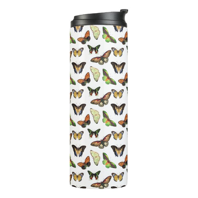 Vintage Butterflies Thermosbecher (Nach links gedreht)