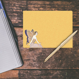 Vintage Butterfly Flügel Fairy Fee Blond Hair Post-it Klebezettel