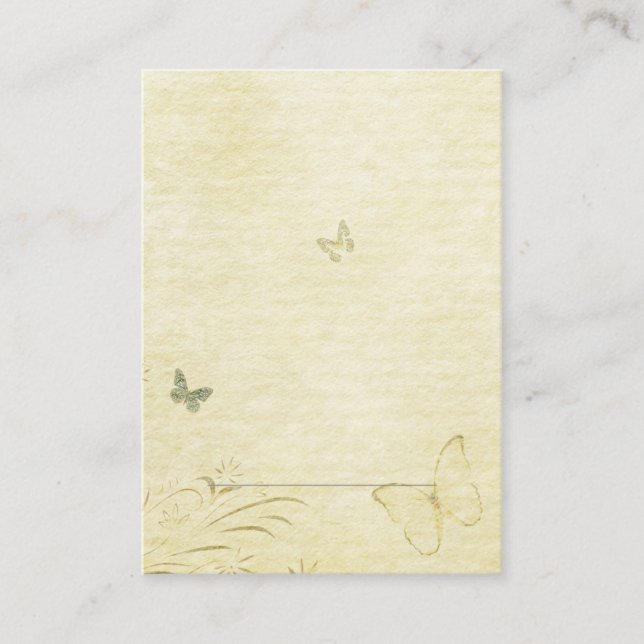 Vintage Butterfly-Platzkarte Platzkarte (Vorderseite)