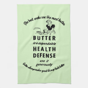 Vintage Butterwerbung 1941 Geschirrtuch