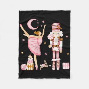 Vintage Byllet Nussknacker Weihnachten Rosa Xmas F Fleecedecke