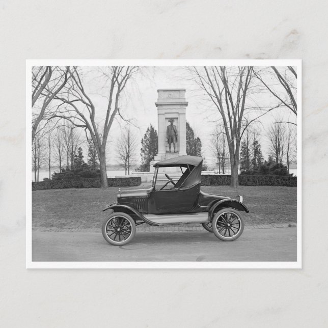 Vintage Cabrio-Roadster Postkarte (Vorderseite)