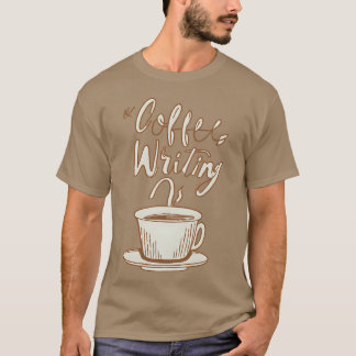 Vintage-Café-Schreibmotivation Mädchen T-Shirt