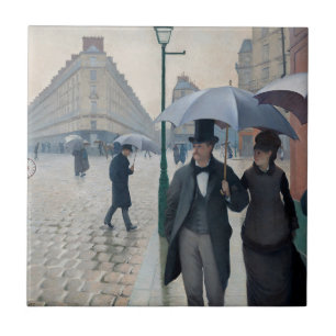 Vintage Caillebotte Paris, Regentag Kunst Fliese