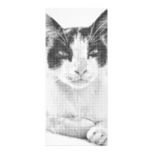 Vintage Calico Halftone Werbekarte
